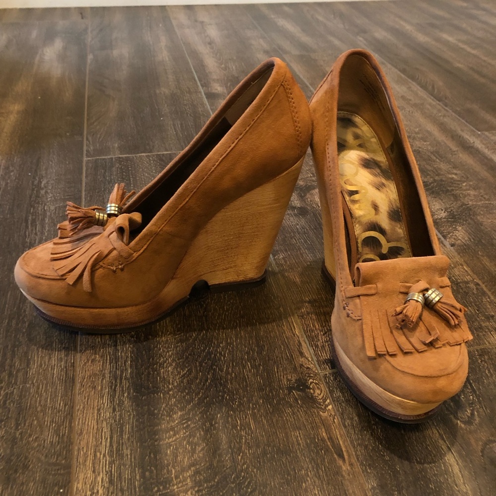 Sam Edelman Moccasin style suede Wedges
